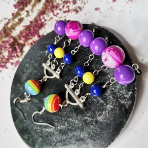 Kolczyki tęczowe energetyczne