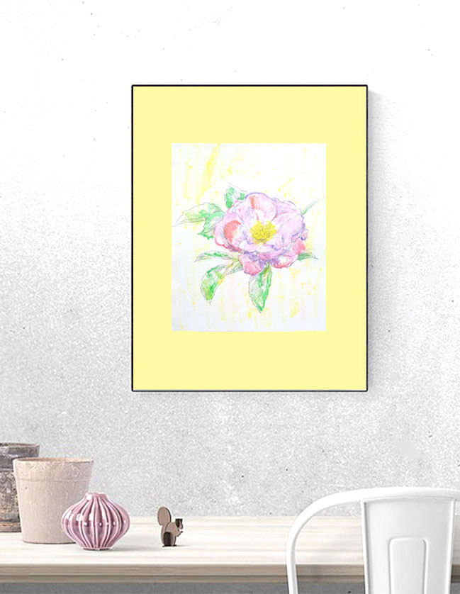 retro plakat A3, retro grafika na ścianę, 30x40 plakat z kwiatkiem, botaniczny plakat, kwiat plakat, vintage obrazek do domu