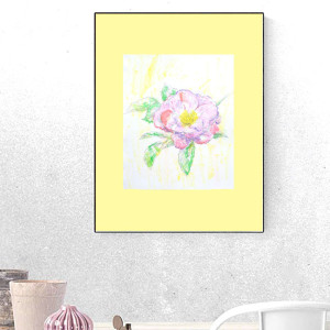 retro plakat A3, retro grafika na ścianę, 30x40 plakat z kwiatkiem, botaniczny plakat, kwiat plakat, vintage obrazek do domu