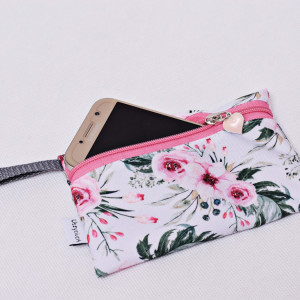Etui na telefon saszetka na klucze wodoodporna etui do torebki organizer kwiaty