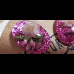 Różowe kolczyki kolczyki z kwiatami