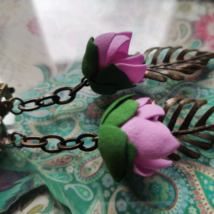 Klipsy kolorowe kwiaty