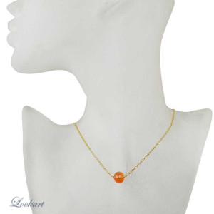 Łańcuszek z miodową kulą naszyjnik