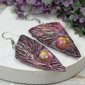 Kolczyki "Doreen" w odcieniu rózu i złota