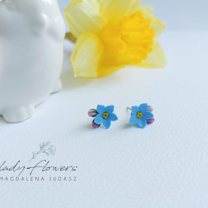 Kolczyki z niezapominajkami