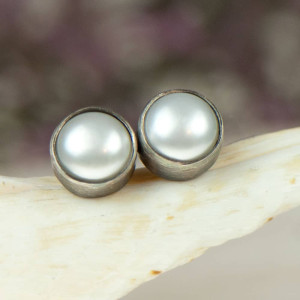 Srebrne sztyfty z perłami a627