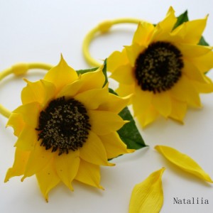 gumka do włosów słonecznik