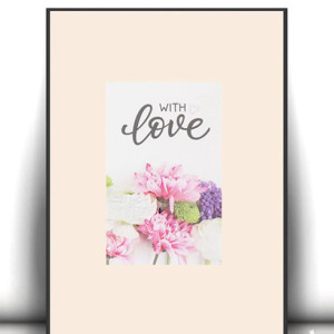 pastelowy plakat na ścianę, love obrazek do domu, kwiaty plakat A4, love plakat do sypialni, boho plakat 21x30, plakat z kwiatami, plakat z napisami