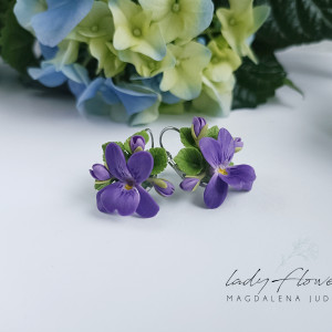 Kolczyki z fiolkami