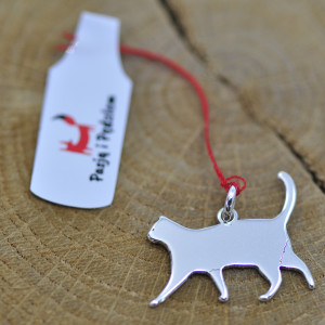 Kot, kotek - wisiorek z kotem, srebro próby 925