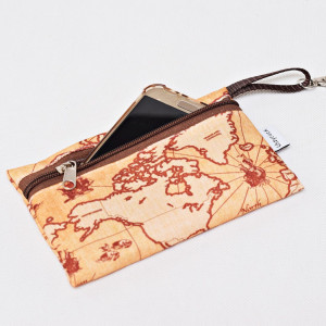 Etui na telefon saszetka na klucze wodoodporna etui do torebki organizer retro mapa