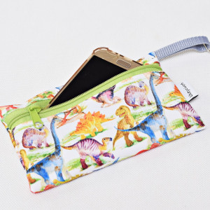 Etui na telefon saszetka na klucze wodoodporna etui do torebki organizer dinozaury