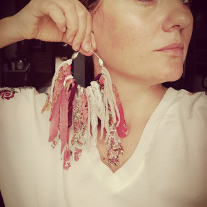 Kolczyki długie bujne boho