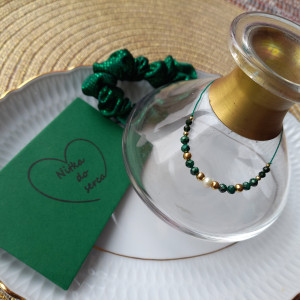 Bransoletka z kamieni szlachetnych malachit