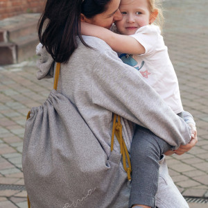 Workoplecak damski MAMA ciemny szary curry