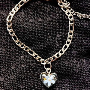 Bransoletka łańcuch z niezapominajką