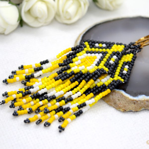 delikatne kolczyki typu indiańskie piórka