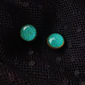 Kolczyki turkus wkrętki na sztyfcie