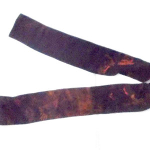 rudo czarna apaszka 96x7,  grunge opaska z wiskozy, boho opaska na włosy, grunge apaszka, wiskoza przepaska do włosów