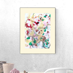 nowoczesny rysunek A3, abstrakcyjny obrazek 30x40,  grafika do loftu, abstrakcja malowana ręcznie, dekoracja na ścianę