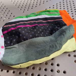 Czapka wiosenna patchworkowa smerfetka