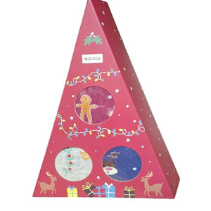 nowe skarpety 3 pak soxo, soxo skarpetki we wzory, kolorowe skarpetki 36-40, świąteczne skarpetki soxo, fajne skarpetki rozmiar 36-40, modne skarpetki 3 pak soxo