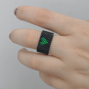 Pierścionek wyszywany peyote