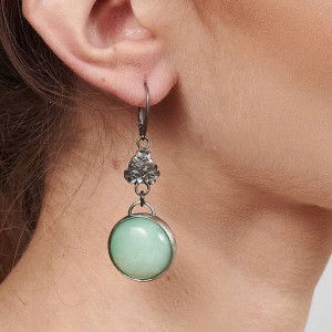 Srebrne kolczyki z miętowymi jadeitami Zila2 a760