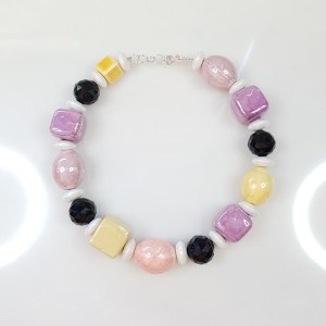 5974 krótki naszyjnik, kolia; ceramiczny naszyjnik