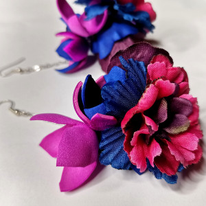 kolczyki kwiaty lekkie folk boho