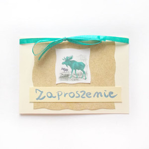 ogólne zaproszenie, eko zaproszenie bez tekstu, zwierzęta zaproszenie, vintage zaproszenie na imprezę, zaproszenia na różne okazje