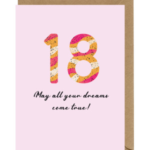 Kartka na 18 urodziny Osiemnastka