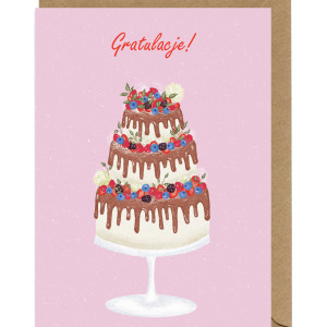 Kartka okolicznościowa Tort