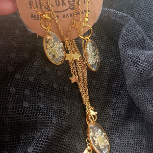 Złoty zestaw z żywicy