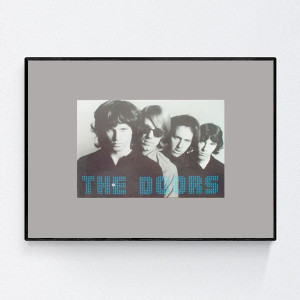 vintage plakat z the Doors, zespół the Doors plakat A4, mały plakat z zespołem The Doors, Jim Morrison plakat A4, plakat z Jimem Morrisonem, muzyka plakat 21x30 cm