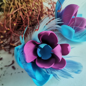 kolczyki  wkrętki kwiaty lekkie folk boho