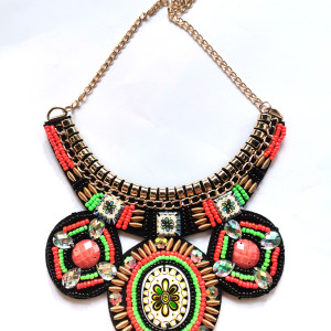 naszyjnik kolorowy koralikowy orient