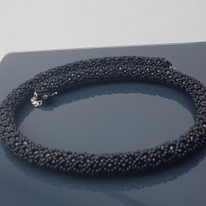 Naszyjnik Czarny Królewski Splot