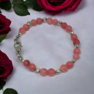 Subtelna bransoletka z Rodochrozytów "Róża Inków"