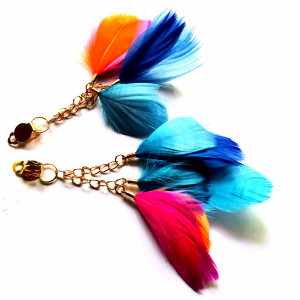 Klipsy etno boho piora