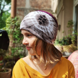 Opaska odcienie  brązu i bordo uniwersalna