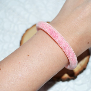 Bransoletka neonowy róż