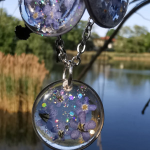 Komplet z niezapominajkami