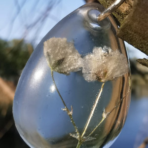 Wisiorek z białą gipsówką