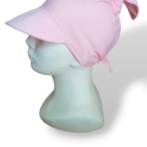 Chustka z daszkiem ażurowa apaszka na lato chusta dla dziecka niemowlęca chustka niebieska