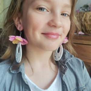 Klipsy etno boho kwiaty szaleństwo