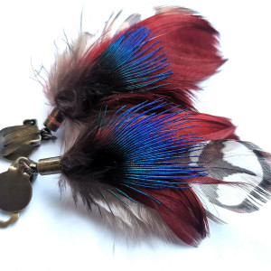 Klipsy etno boho piora