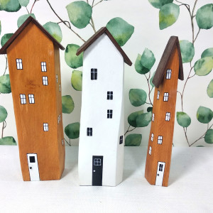 Drewniane domki dekoracyjne,