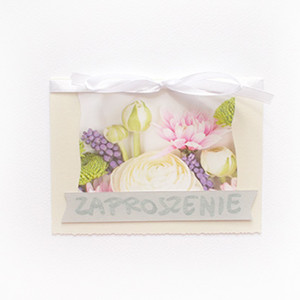 zaproszenie z kwiatami, ogólne zaproszenie na różne okazje, puste zaproszenia, proste zaproszenia, ładne zaproszenia, pastelowe zaproszenia