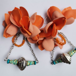 Kolczyki orientalne kwiaty